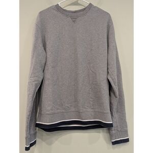 Orlebar Brown 100% Cotton Grey Hem Stripe Sweatshirt Size XL